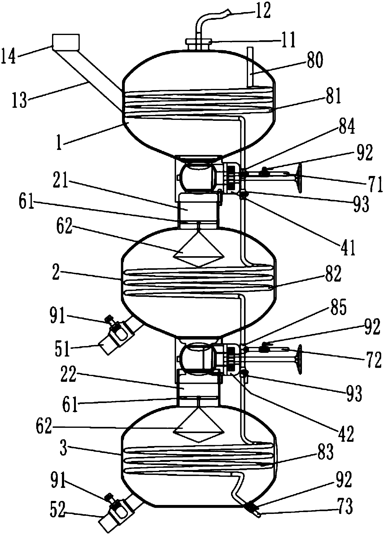 Separate floating cover type novel methane fermentation device