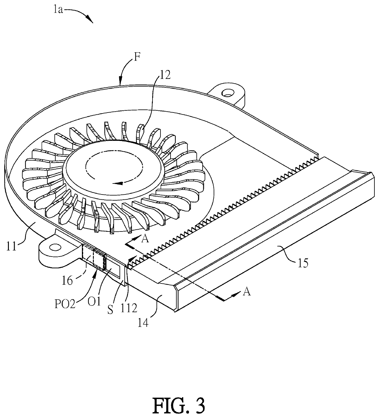 Heat dissipating fin assembly