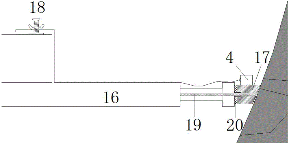 Device and method for carrying TBM (tunnel boring machine) seismic wave advanced prediction instruments