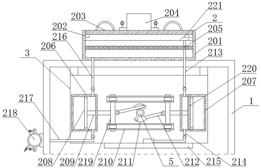 Dust removal device of tamping protection mechanism for rapid tamping machine