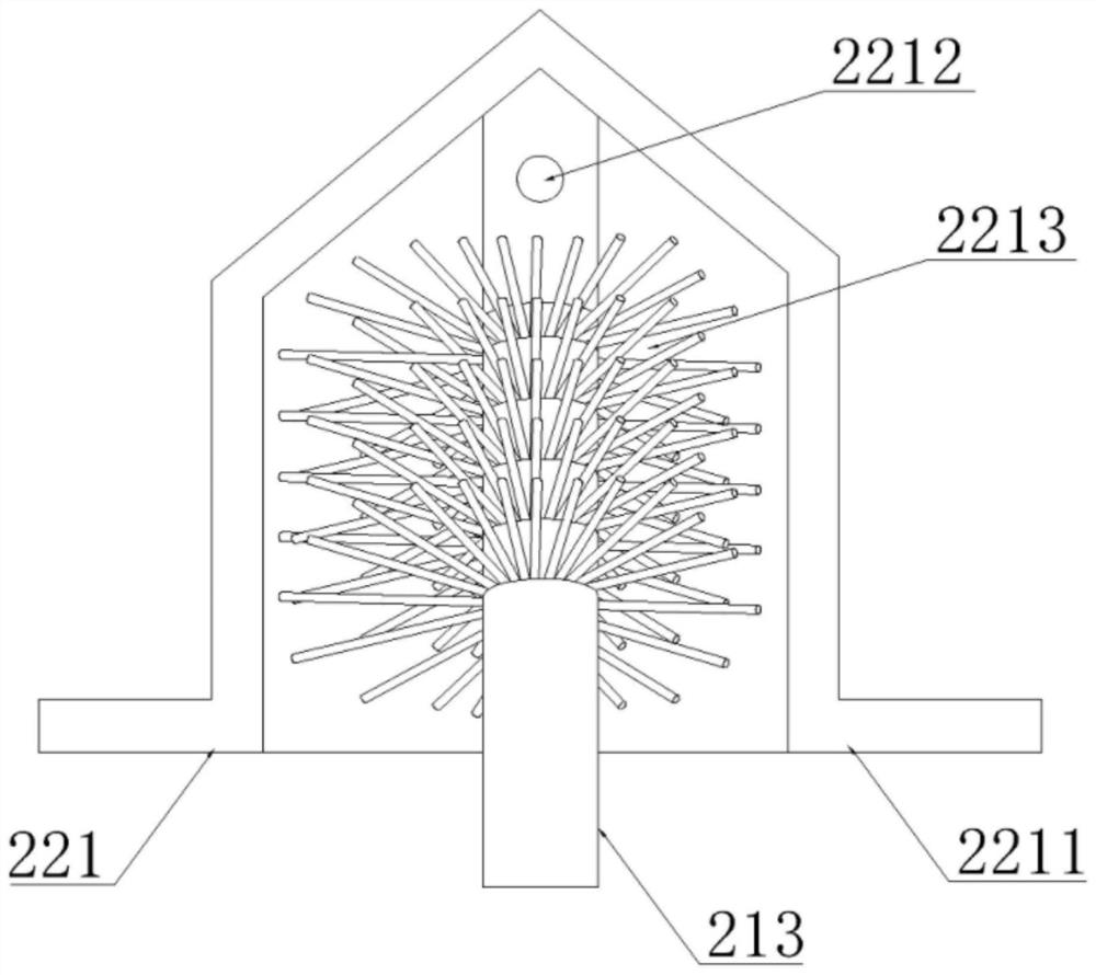 Dust removal device of tamping protection mechanism for rapid tamping machine