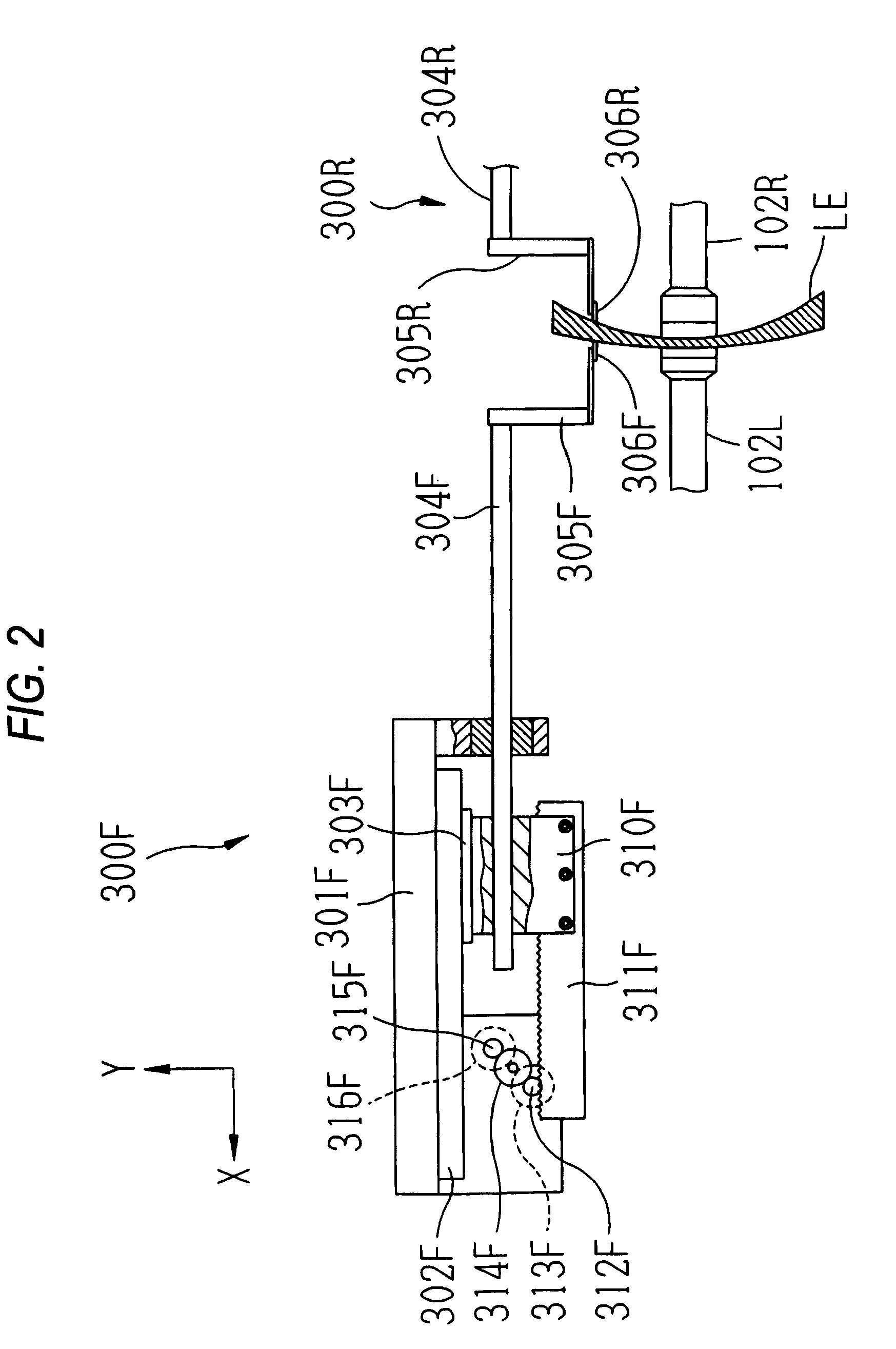 Eyeglass lens processing apparatus for processing periphery of eyeglass lens and eyeglass lens processing method