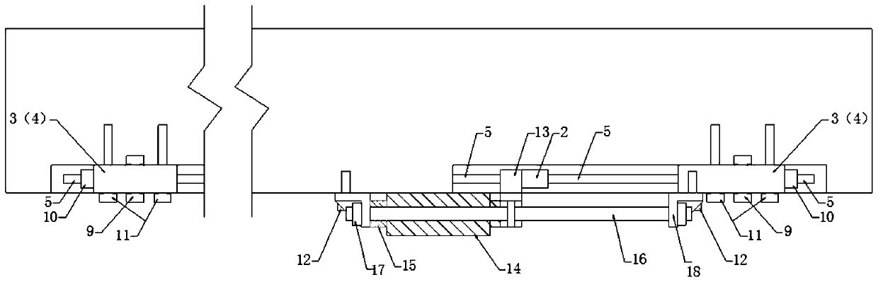 Reinforced concrete beam near-surface reinforcement rib prestressing device and reinforcement method