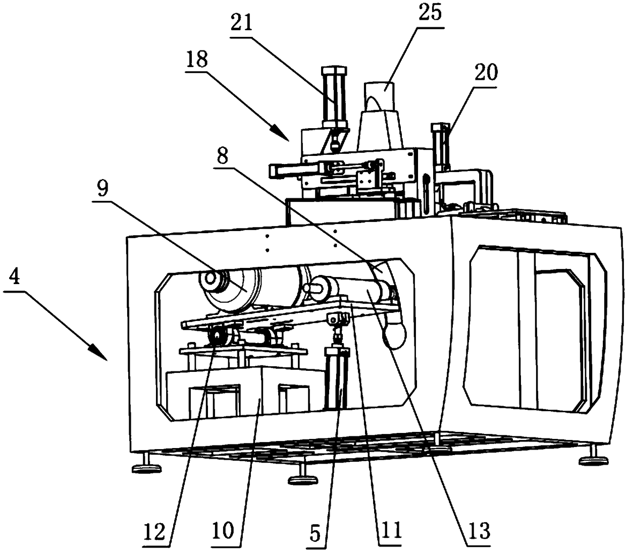 Fully-automatic production line for producing wooden pier