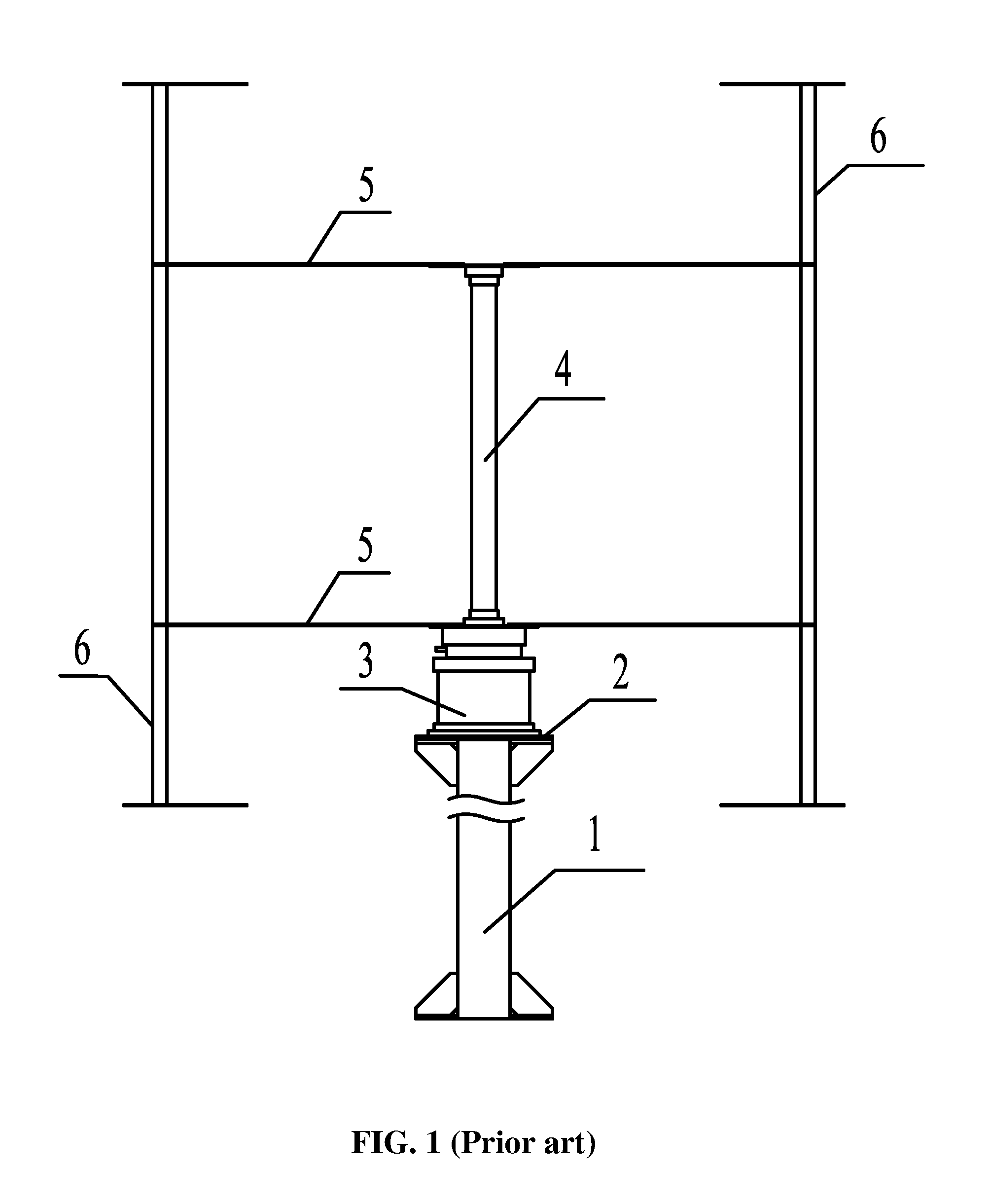 Support for a large vertical axis wind turbine