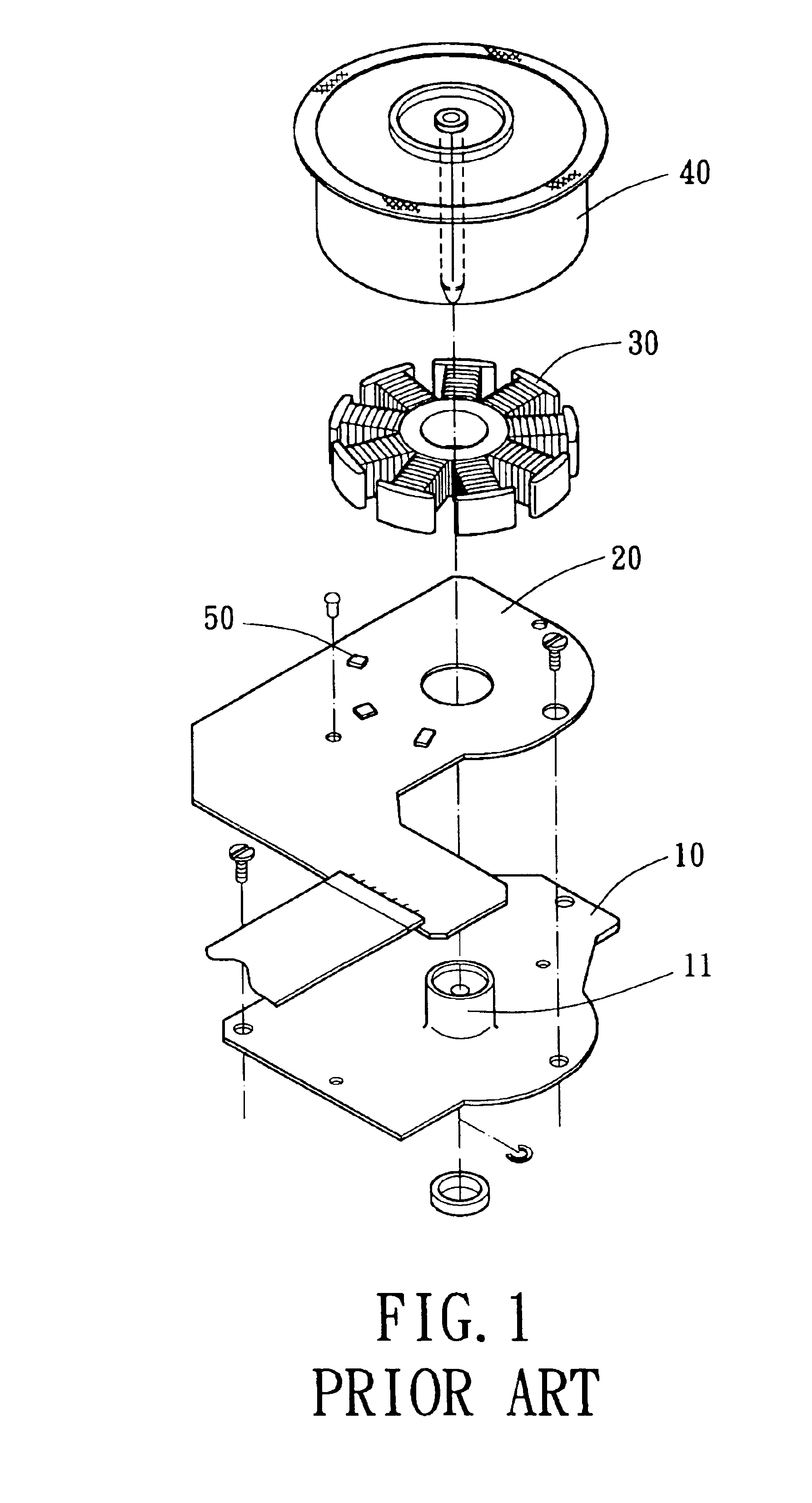 Combination structure of a motor