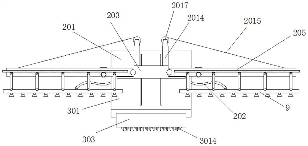 Adjustable pesticide spraying mechanism of a multifunctional garden pesticide spraying vehicle