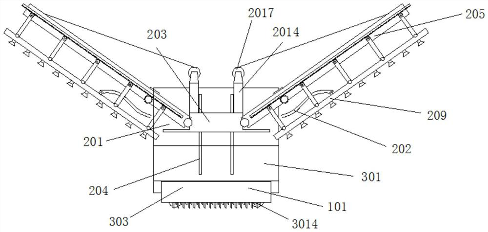 Adjustable pesticide spraying mechanism of a multifunctional garden pesticide spraying vehicle