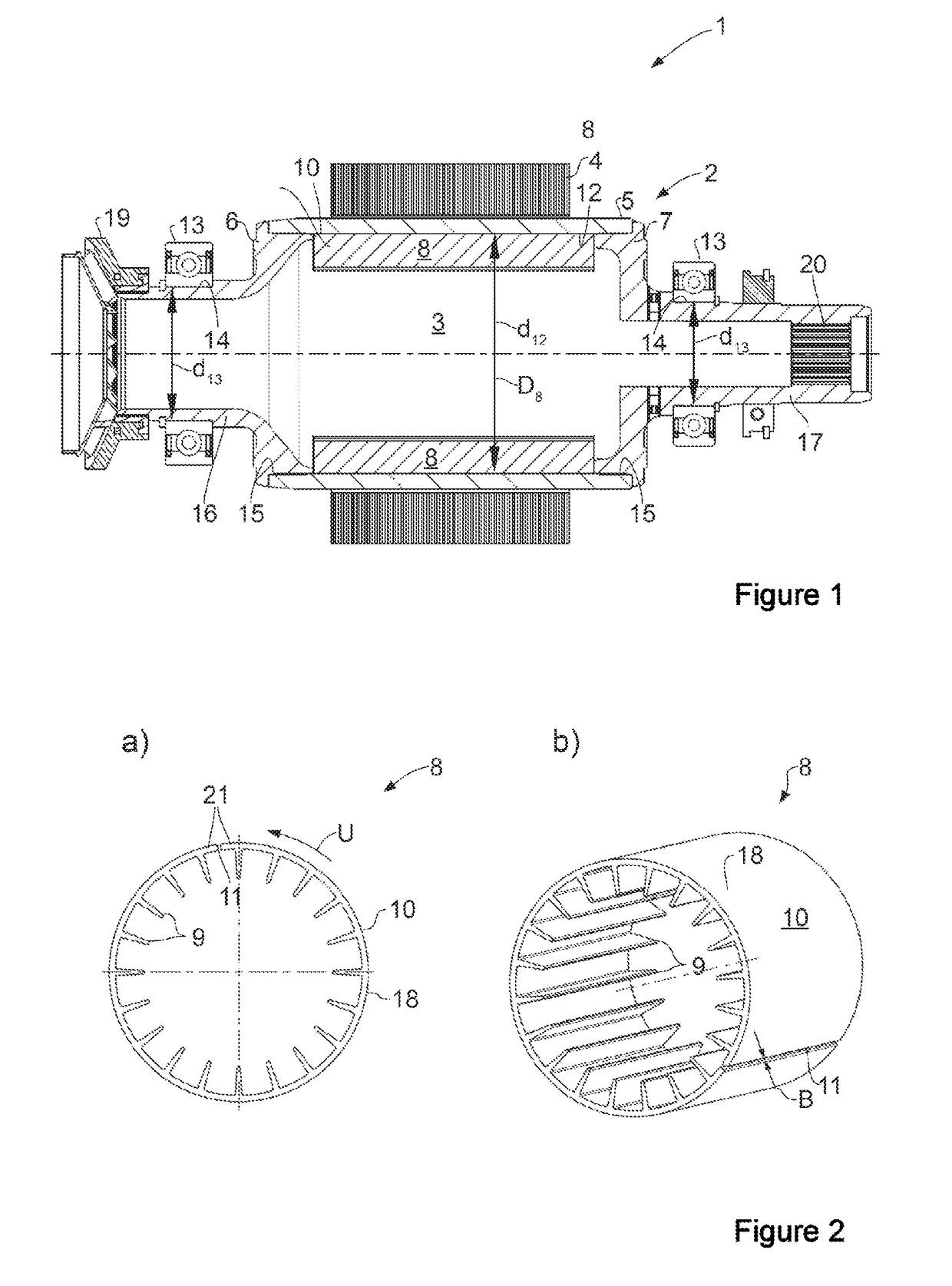 Hollow shaft arrangement