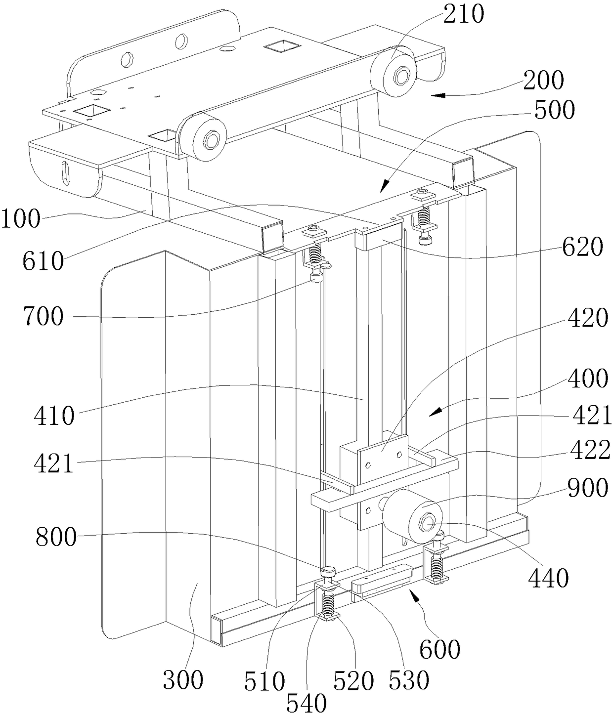 Unpowered pushing plate type logistics parcel sorting vehicle