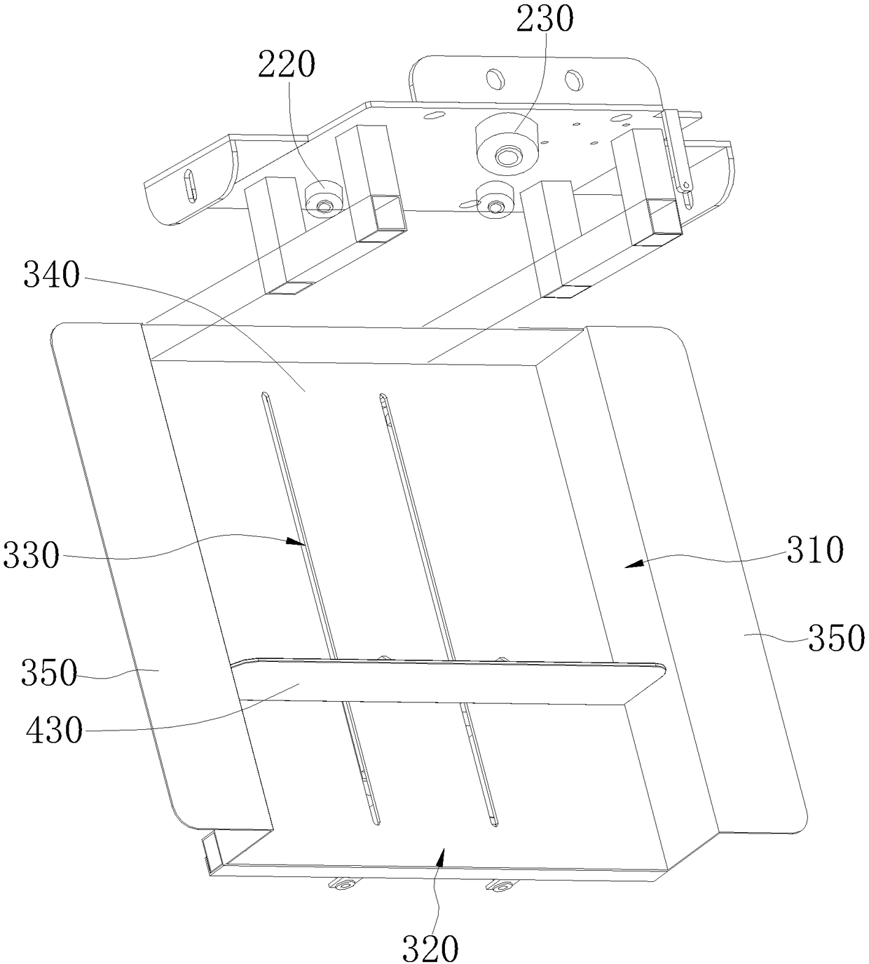 Unpowered pushing plate type logistics parcel sorting vehicle