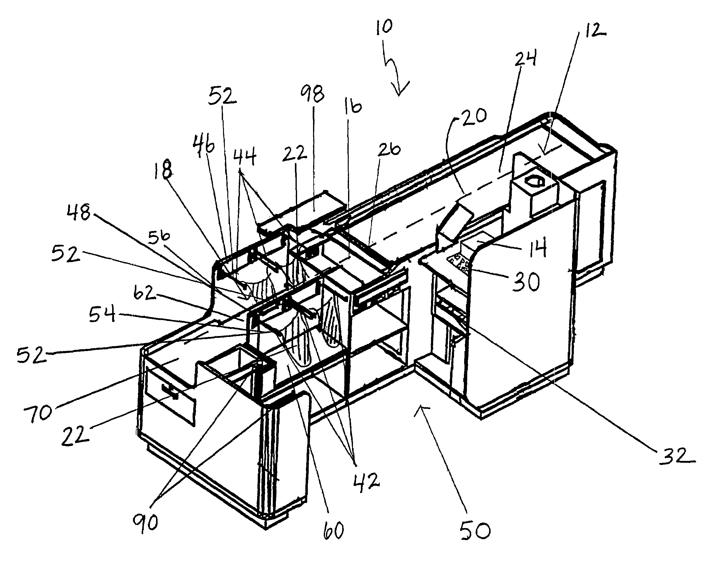 Check-out counter systems and methods