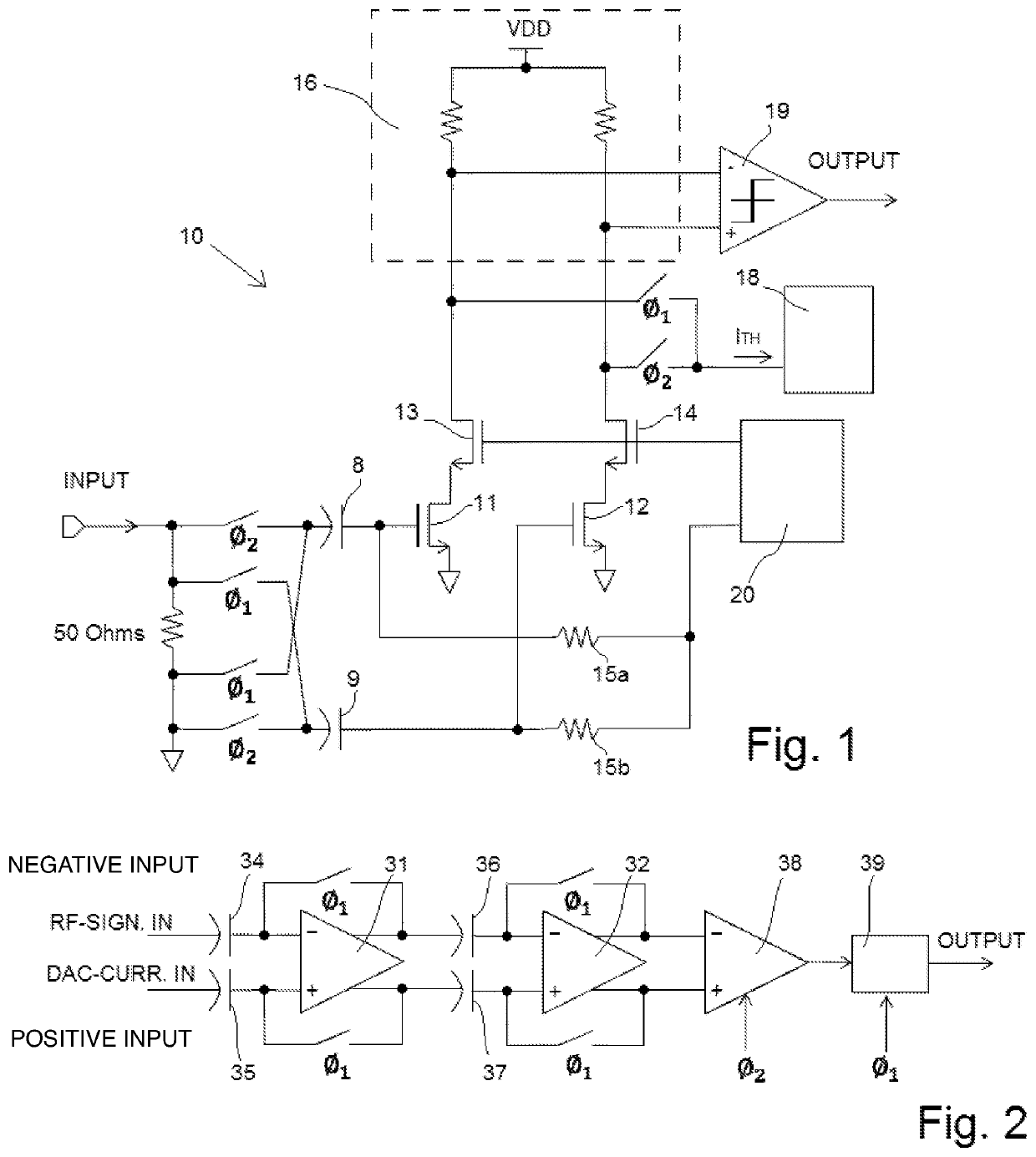 Method for improving threshold accuracy in an RFID-device through offset cancellation