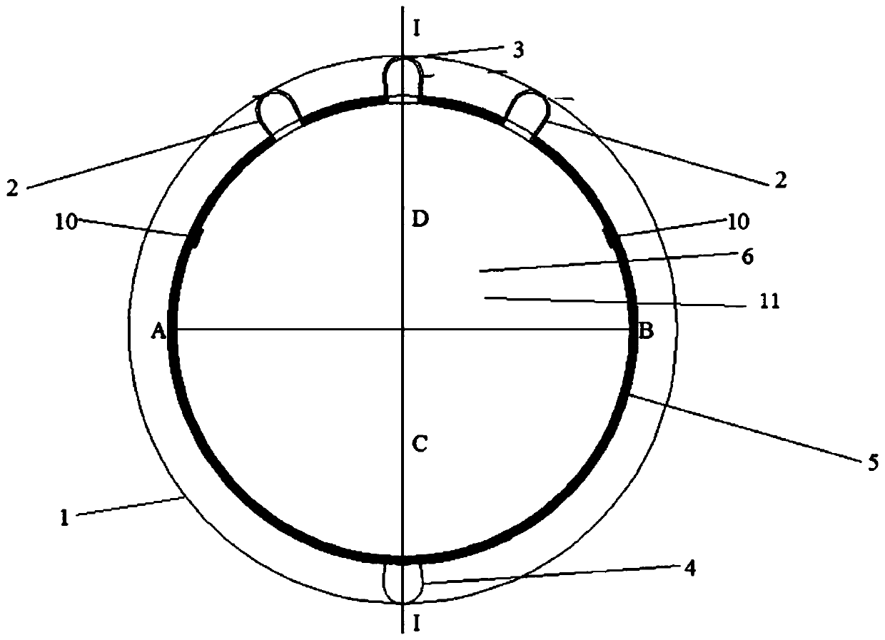 Water injectable tunnel hydraulic blasting charging device, and water injecting device and method