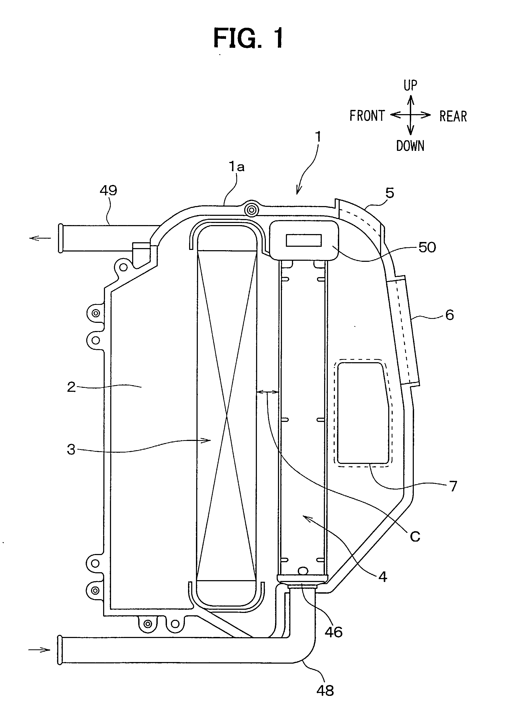 Vehicle air conditioner with flow area adjustment of fluid in heating heat exchanger