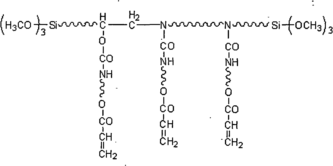 Three-functionality-degree organosilicon polyurethane acrylate and synthetic method thereof