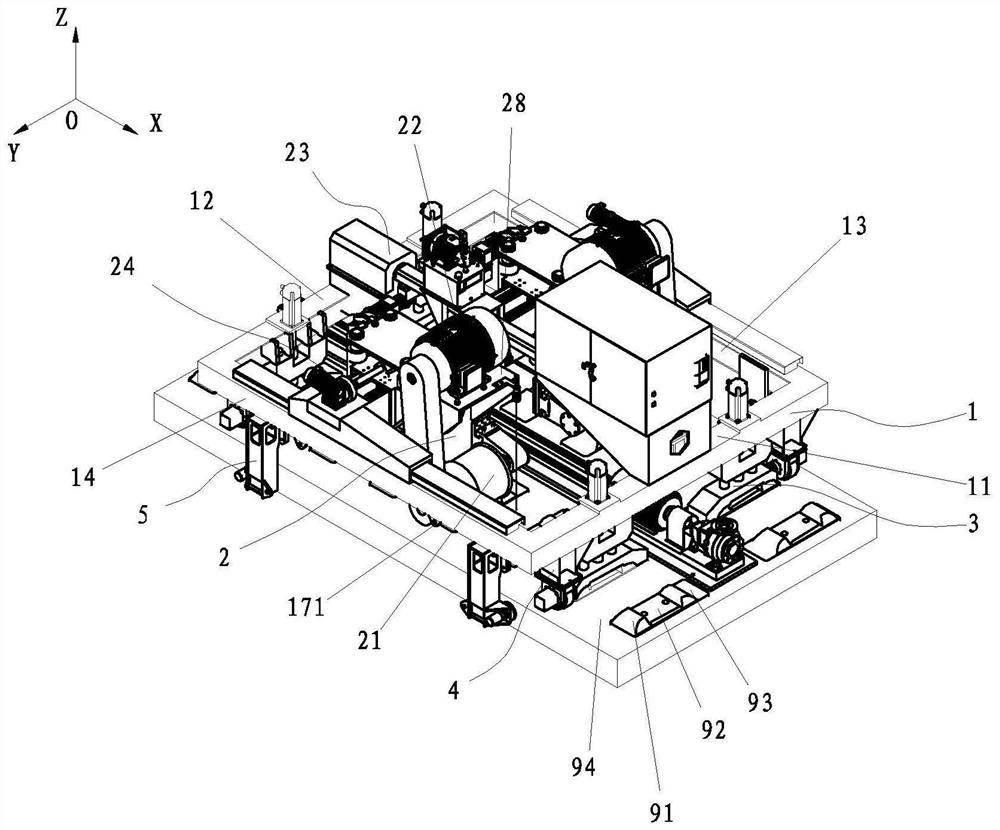 Milling and grinding device for eliminating upwarp diseases of railway sleepers