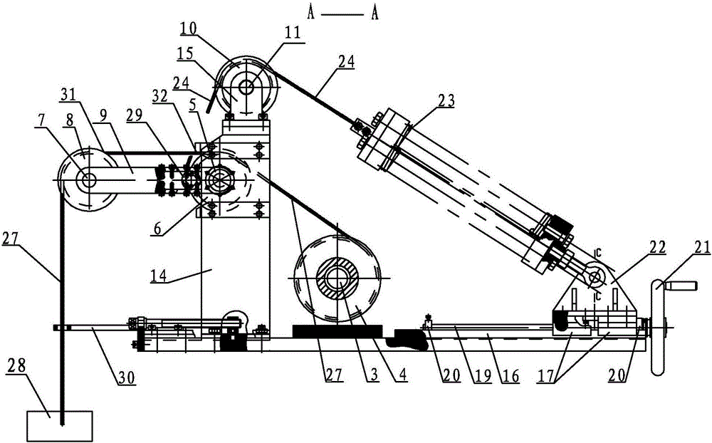 Microgravity simulation tension control mechanism with function of capable of adjusting load in a large range