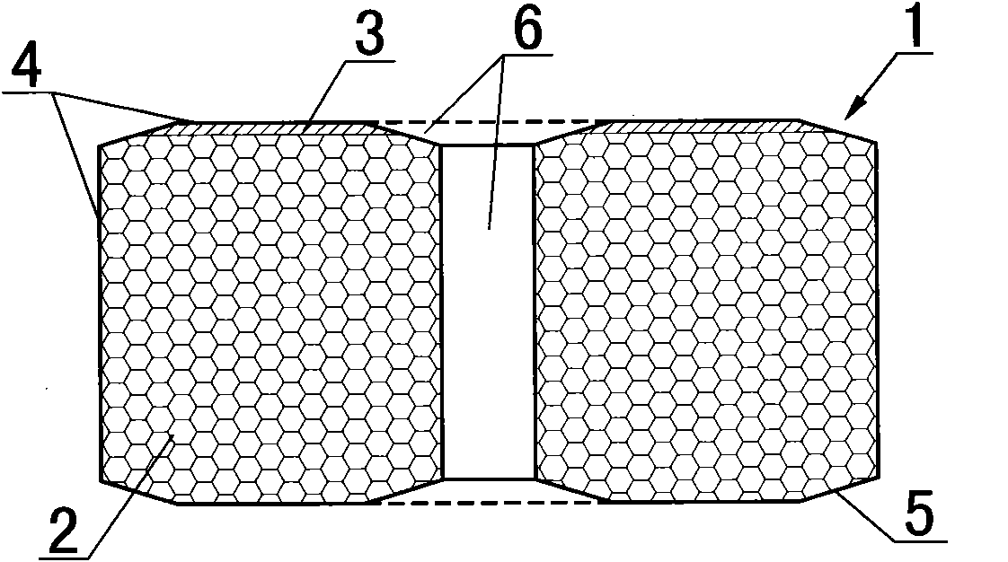 Foaming material filling box with reinforced layer and slurry leakage hole