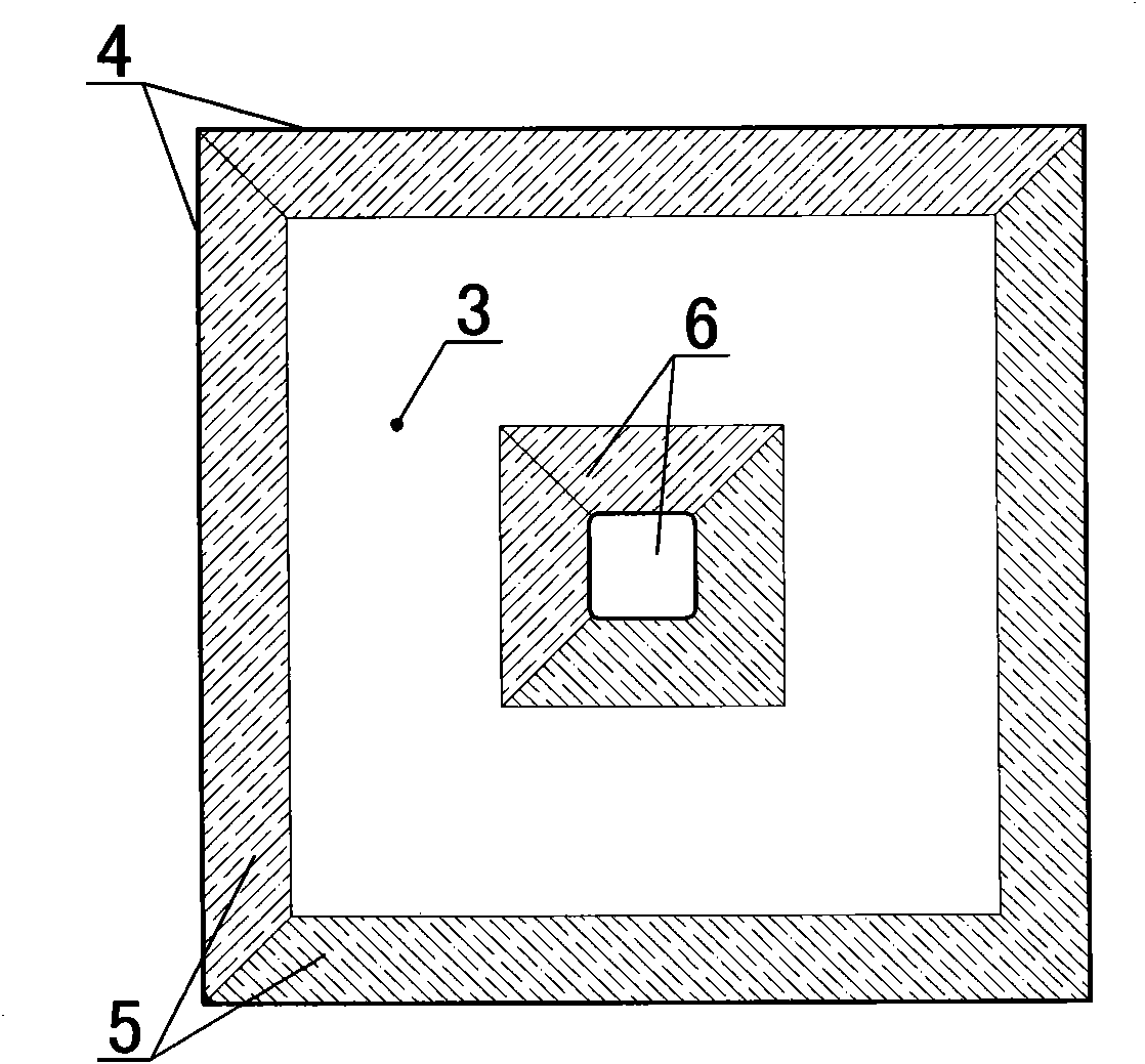 Foaming material filling box with reinforced layer and slurry leakage hole