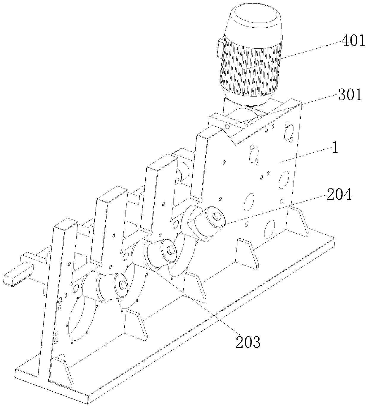 Turnover mechanism of numerical control CZ all-in-one machine