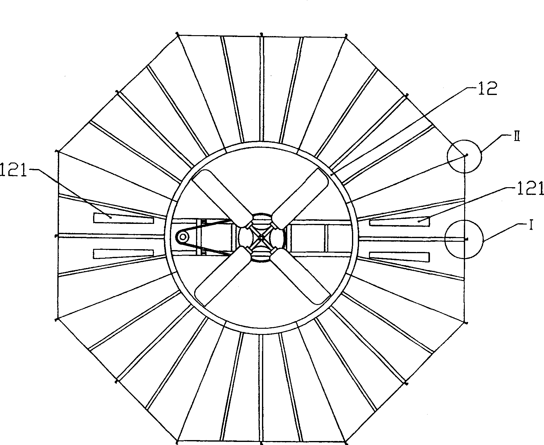 Polygonal counterflow type cooling tower