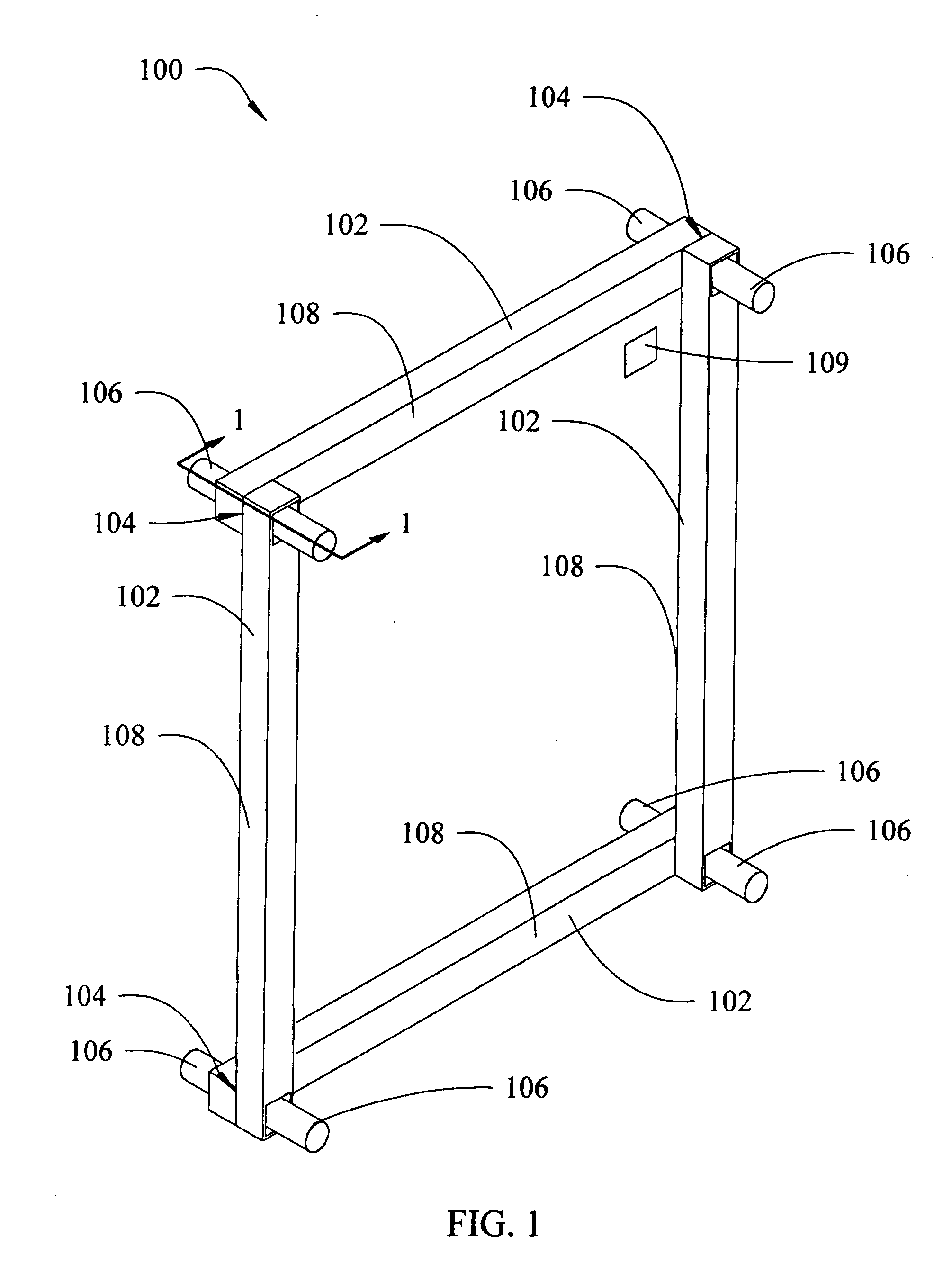 Support structure with foldable end cap