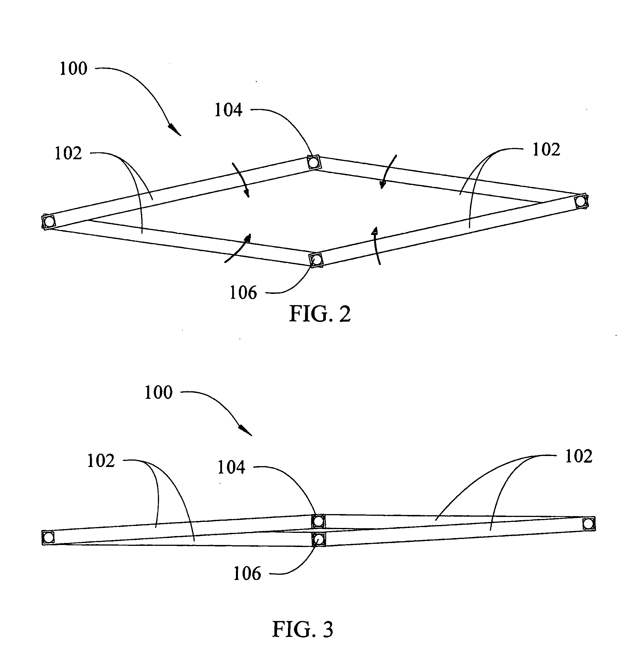 Support structure with foldable end cap