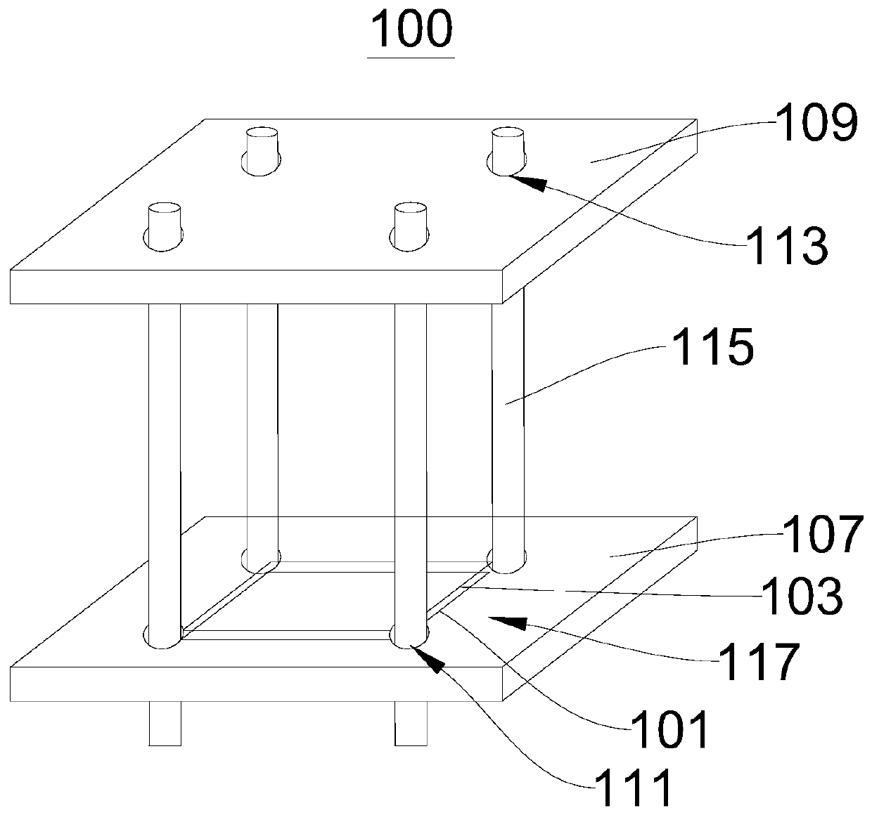 Fixture for diffusion welding, and diffusion welding method of copper nickel clad sheets