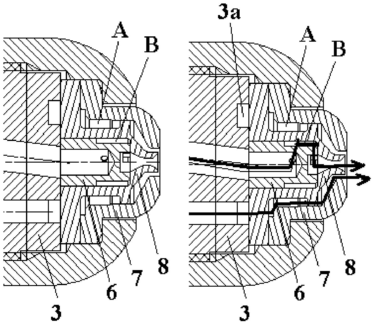 Dual oil circuit centrifugal nozzle structure with integrated design of main and auxiliary oil circuits