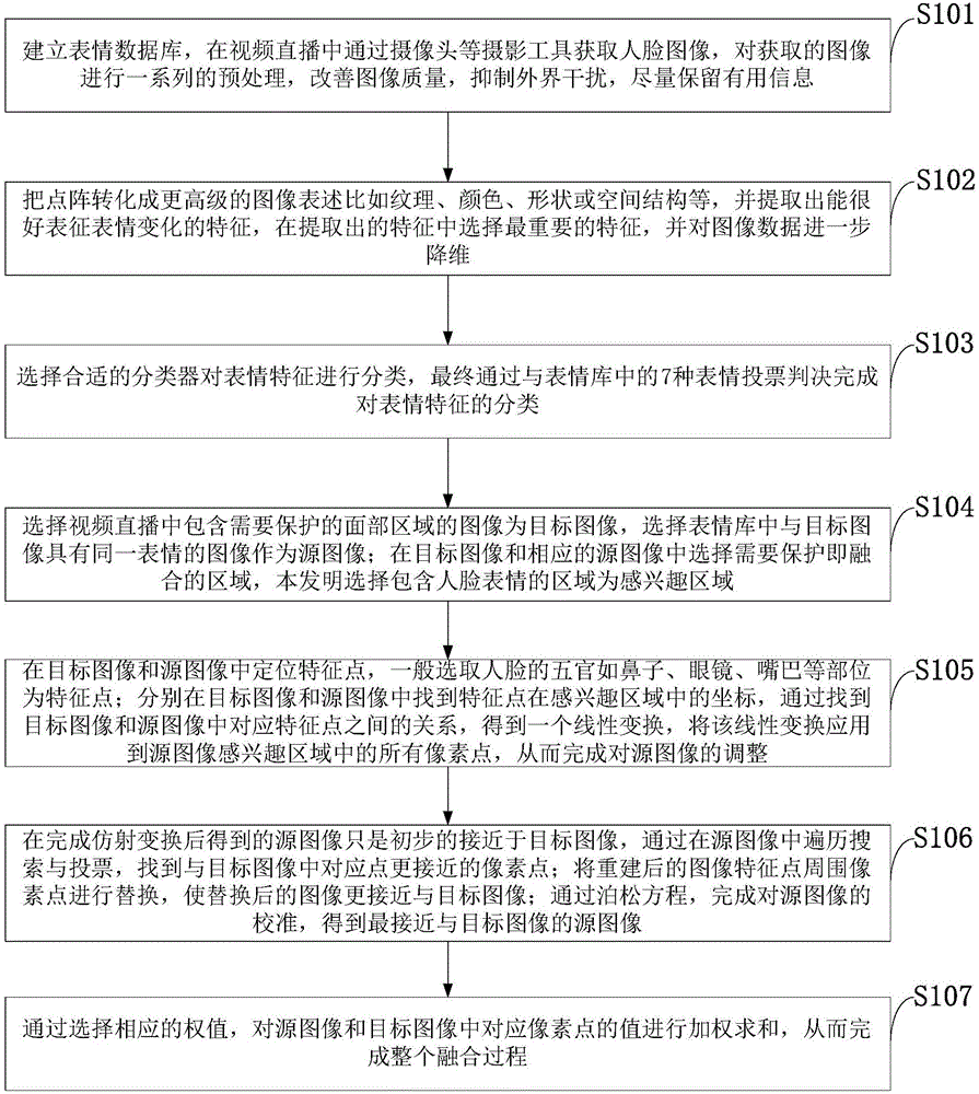 Video privacy protection method based on expression fusion