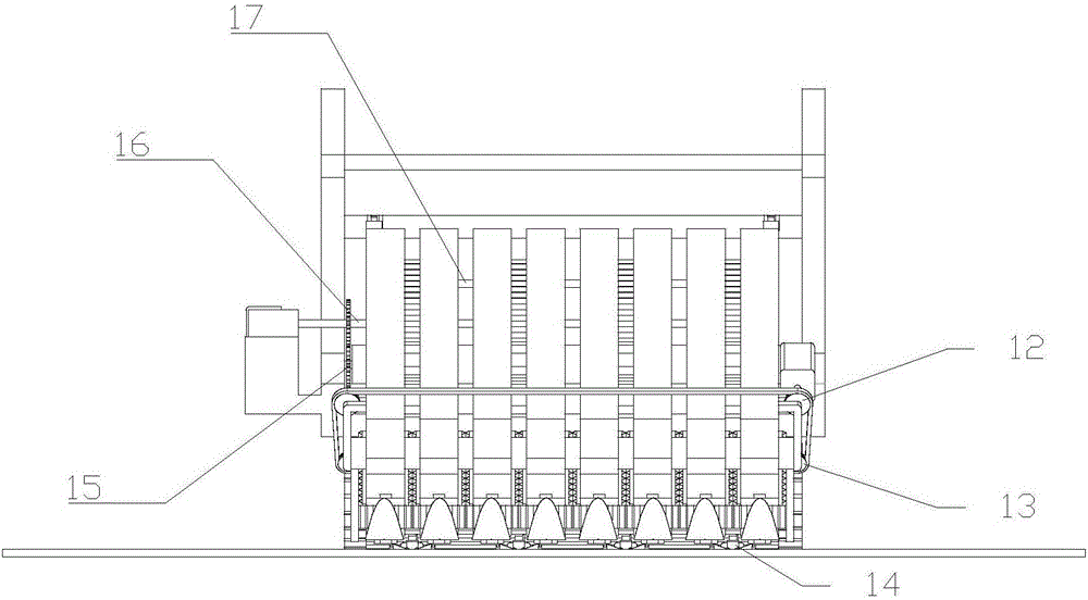 Bionic whole plant continuous harvesting device and method of green vegetables