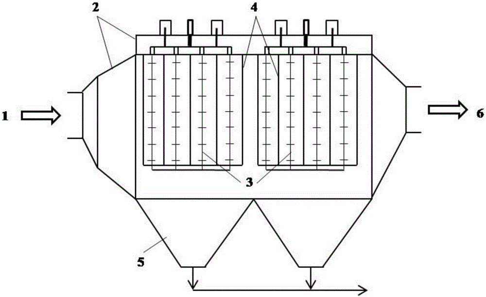 Inhomogeneous plate line electric precipitation method and assembly and electric precipitation device