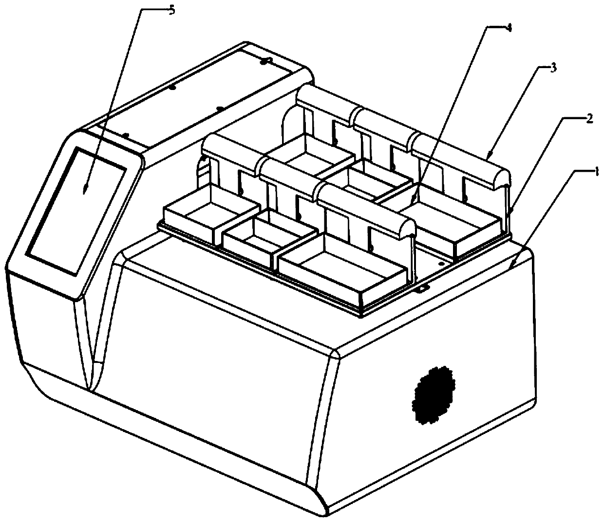 Full-automatic western blot treatment device and system