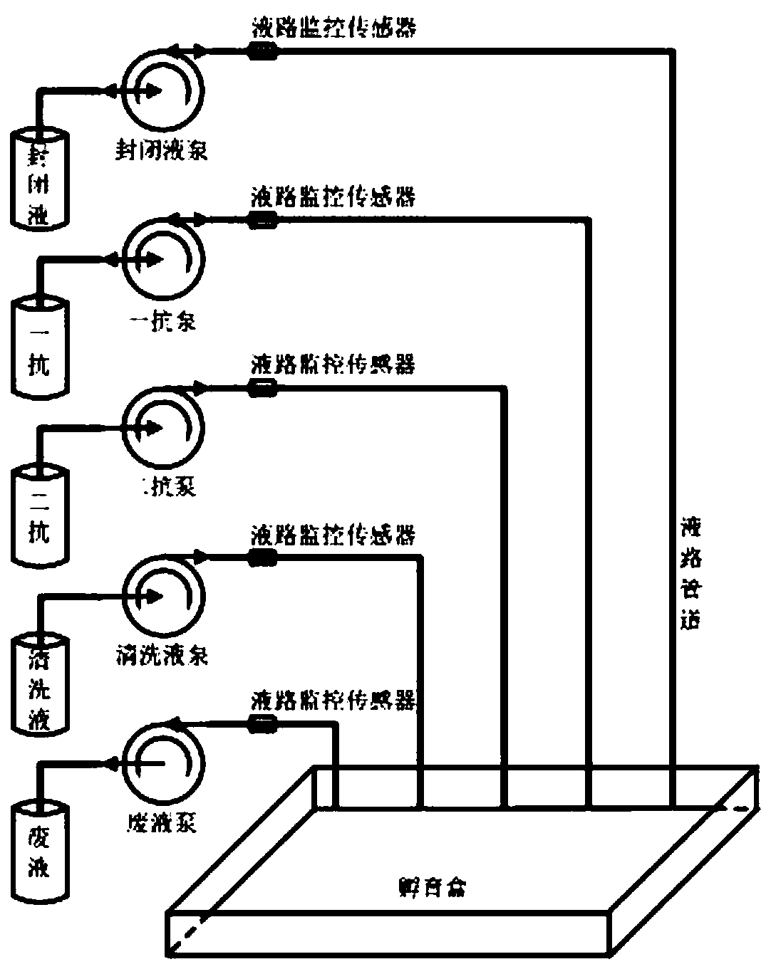 Full-automatic western blot treatment device and system