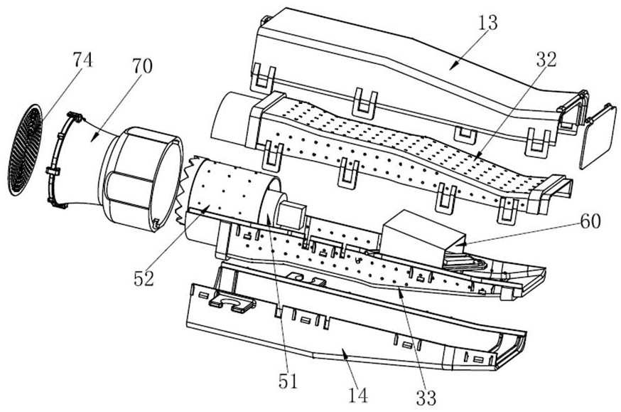 Air outlet mechanism of electronic toilet stool drying device and drying device