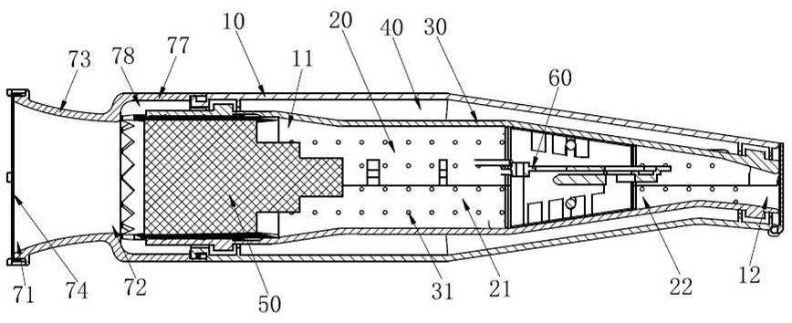 Air outlet mechanism of electronic toilet stool drying device and drying device