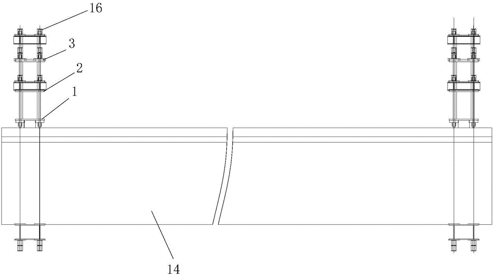 Crossing existing line bridge girder dismounting method