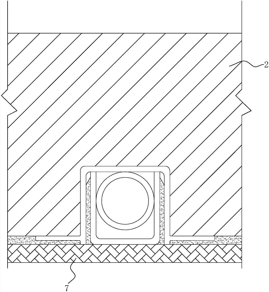 Indoor wiring structure and wiring method