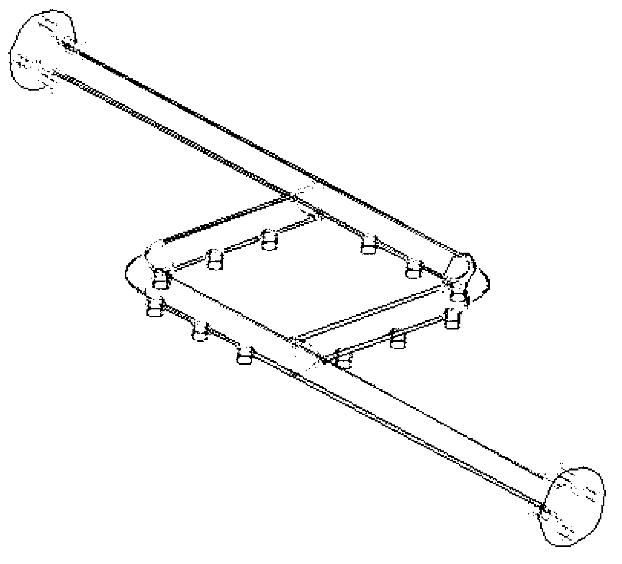 Three-section all-in-one rectangular anaeroic digestor