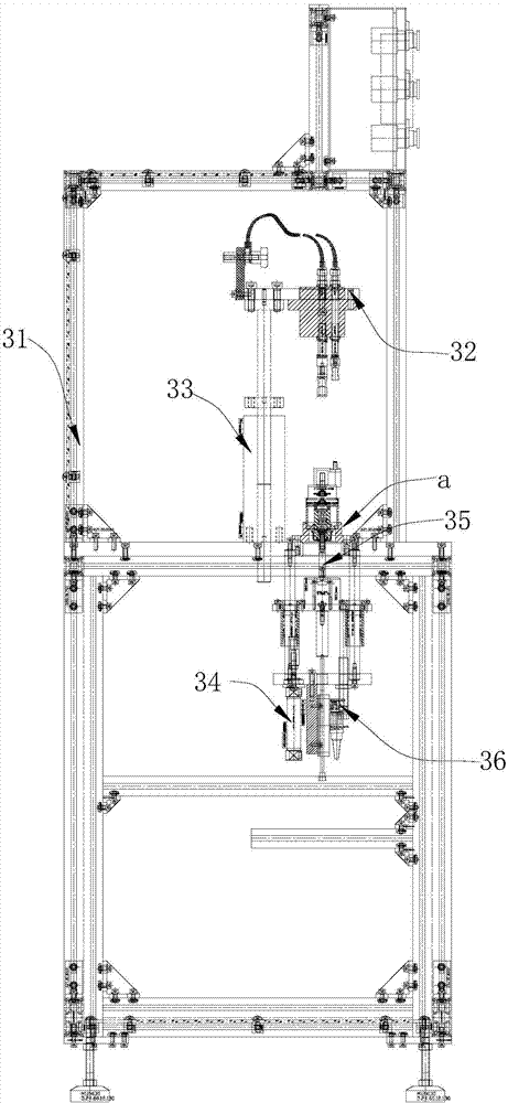 Semi-automatic detection assembly line of starting motor electromagnetic switch