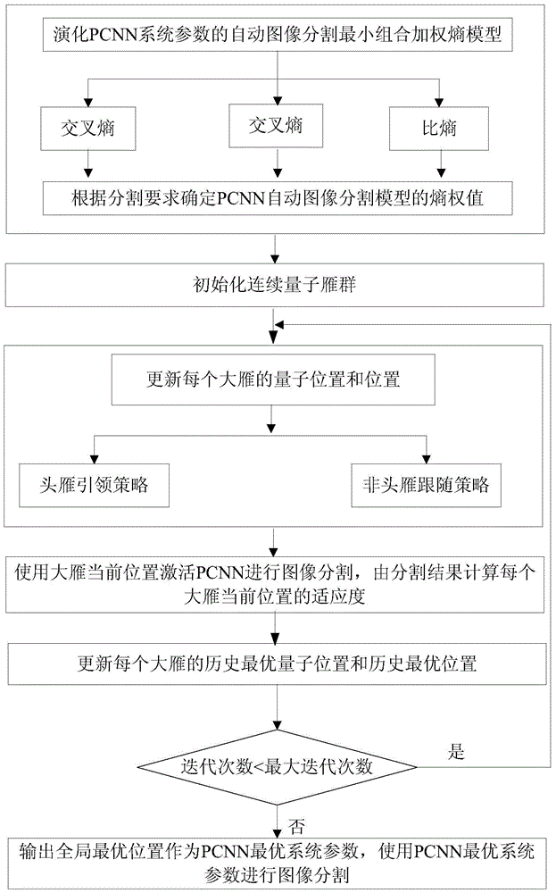 Continuous Quantum Goose Swarm Algorithm Evolving Pulse-Coupled Neural Network System Parameters for Automatic Image Segmentation