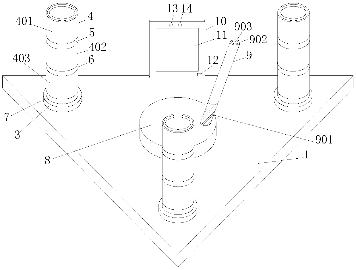 Special training device and method for cudgel play of martial art