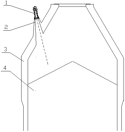 Microwave detection device of material level in dry quenching furnace