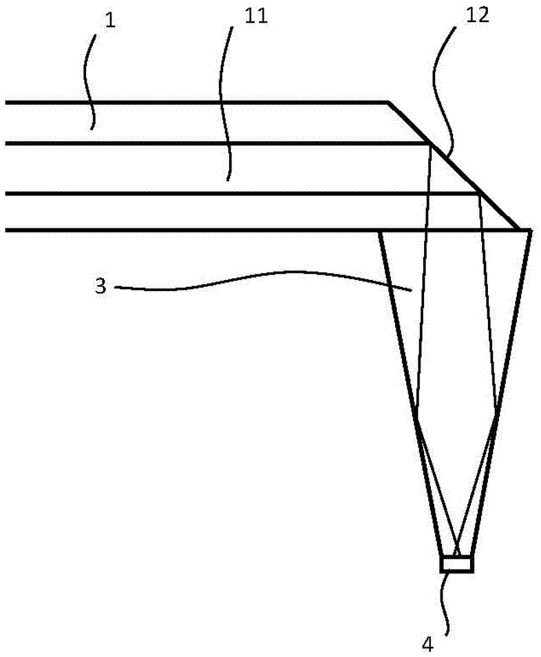 Coupling structure of multimode fiber and photoelectric detector