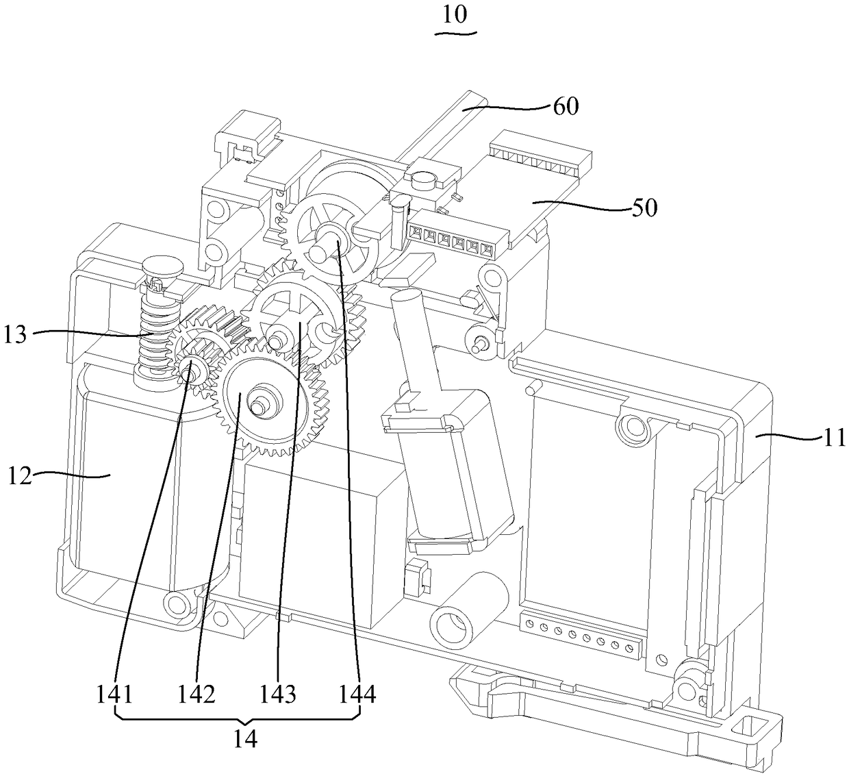 Miniature circuit breaker with novel zero-sequence transformer installation structure