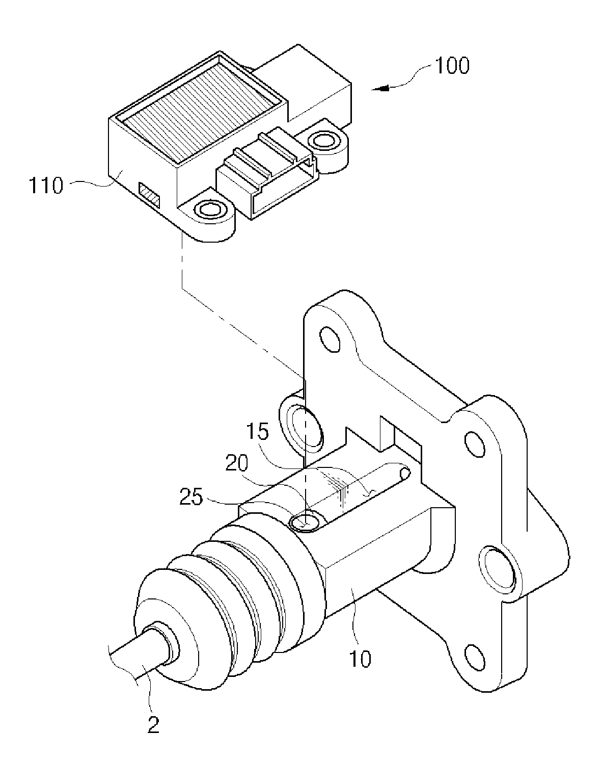 Installation structure for pedal stroke sensor