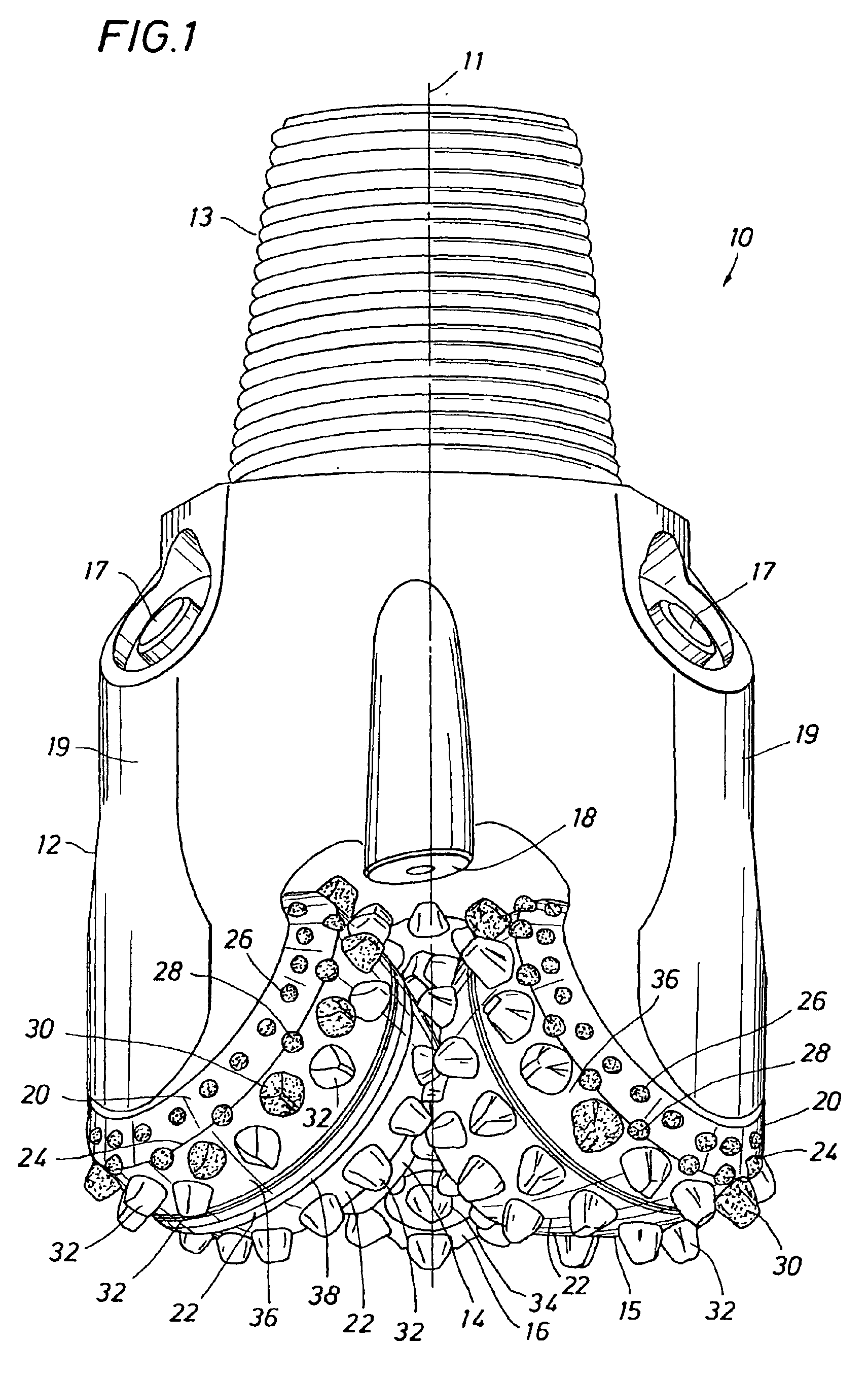 High offset bits with super-abrasive cutters