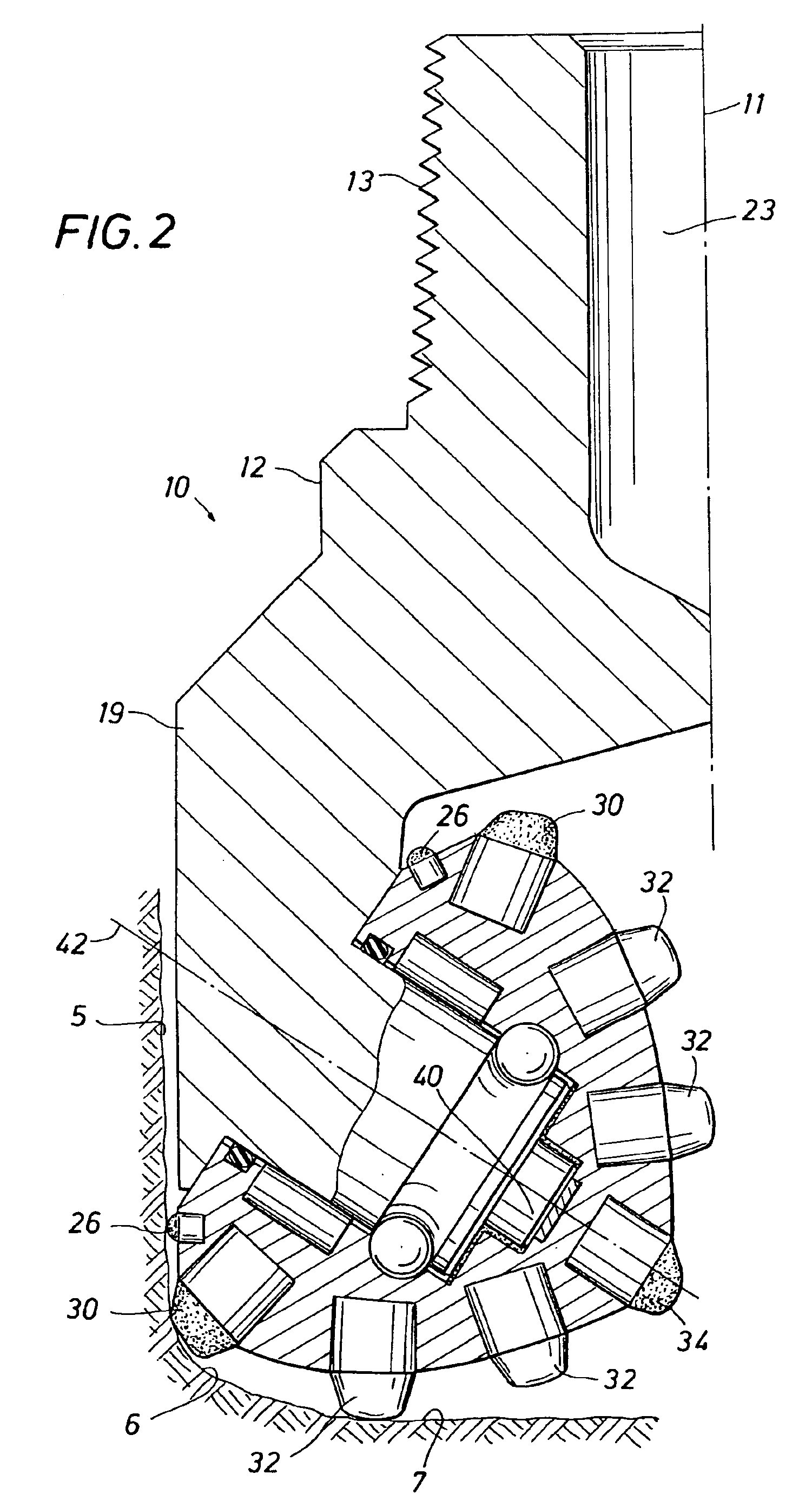 High offset bits with super-abrasive cutters