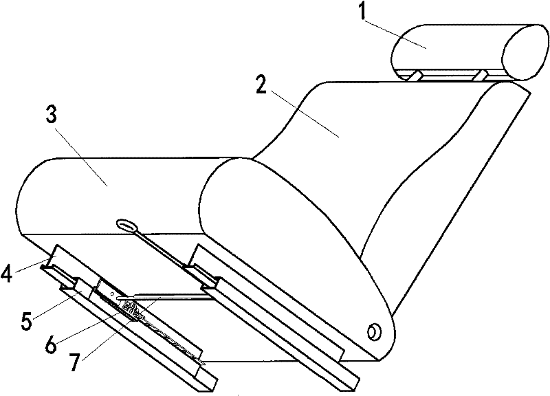 Translational energy-absorbing seat for protecting neck during rear-end collision